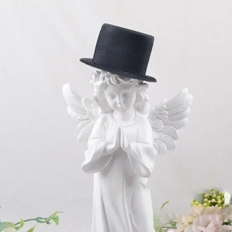 

База для шляпы голой куклы для рукоделия, 9 см, мини-цилиндр, незавершенный, элегантный, настраиваемый дизайн, A2UB