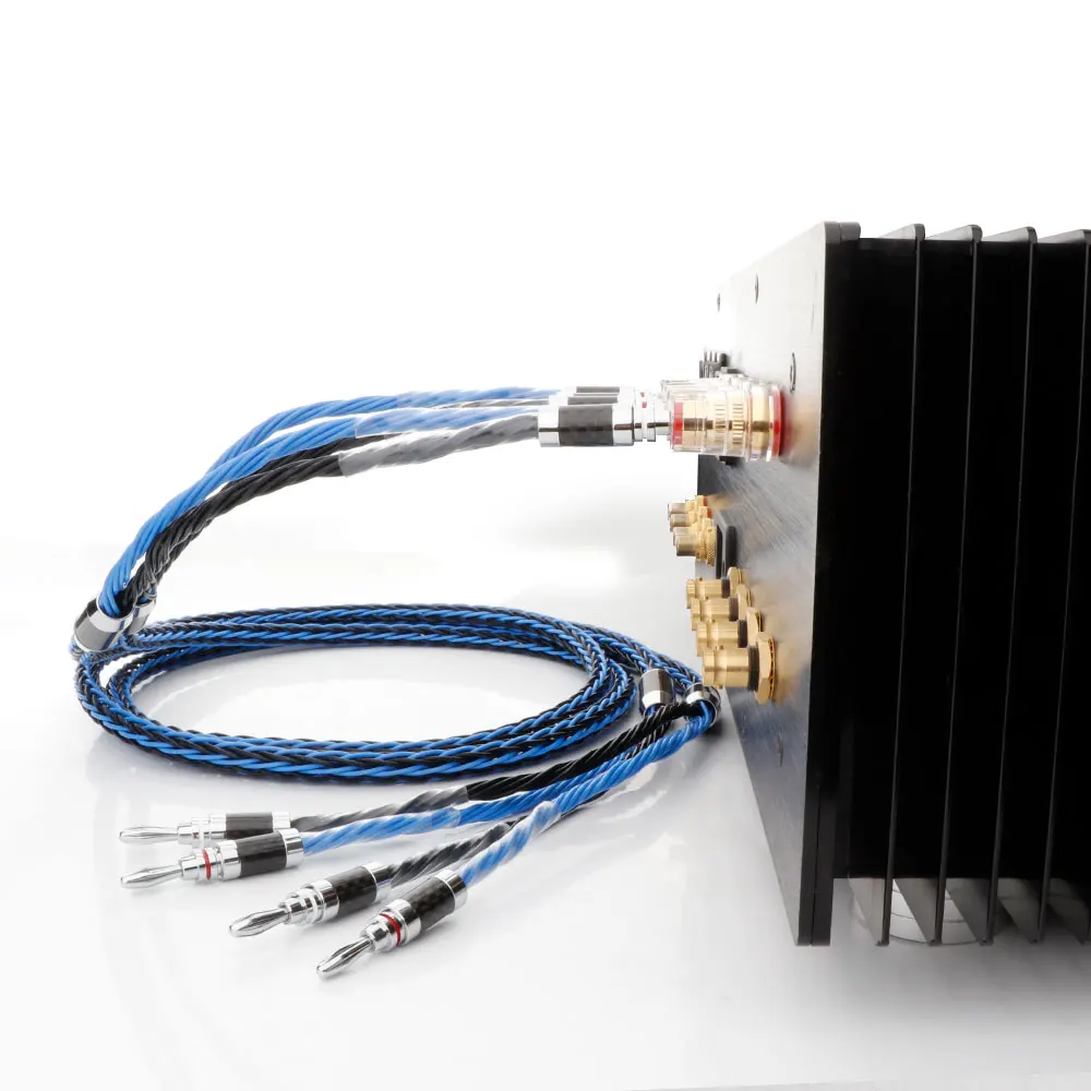 Paar 16-adriges Lautsprecherkabel Audio-Lautsprecherkabel HiFi-Verstärker-Lautsprecherkabel mit Bananenstecker und Y-Spade-Verbindung – Detail 8