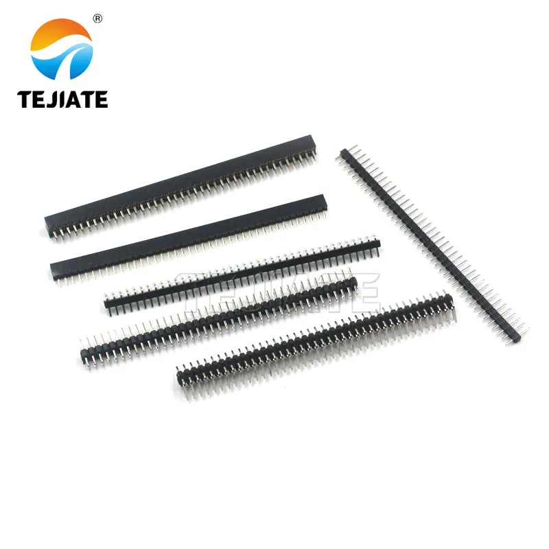 Double row single row pin spacing 2.0MM pin header 1*40P straight/bent pin pin header female copper pin