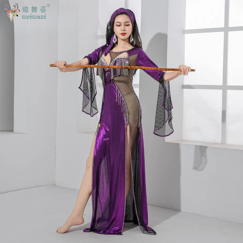 BellyDance Costume Dress for Women Senior AB Stones Baladi Shaabi Folk Costume Robes Female Oriental Belly Dancing Stage Dresses