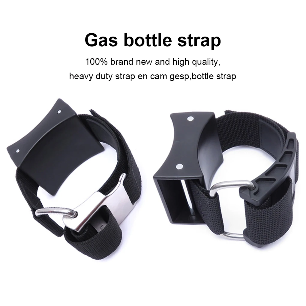 Scuba Diving Tank Band Adjustable Buckle Cylinder Holder Snorkeling Backup High Strength Cam Strap Plastic Buckle