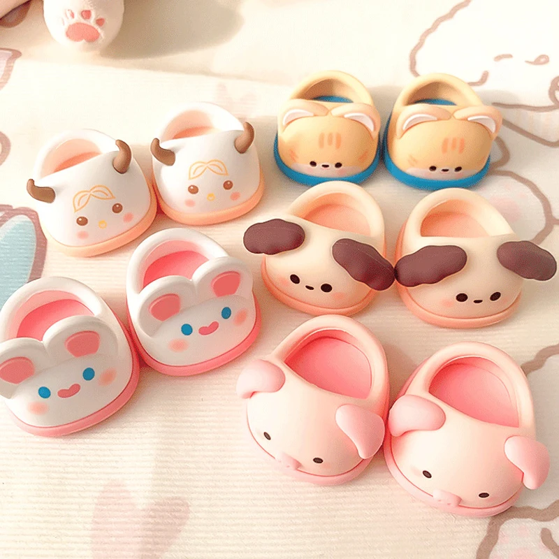 

Mokoko Симпатичные кроличьи туфли Labubu кукольные туфли 17-20 см Bjd куклы стоячие искусственные