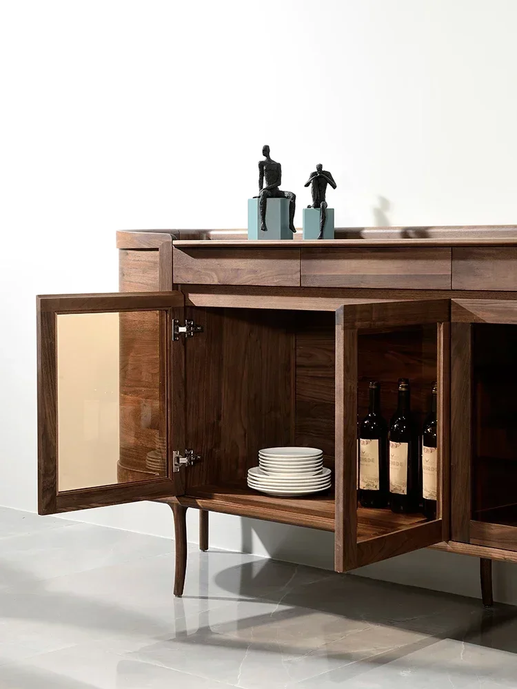 

Тумба для чая из массива дерева TAO, буфет из черного ореха, шкаф для гостиной, настенный шкаф для столовой