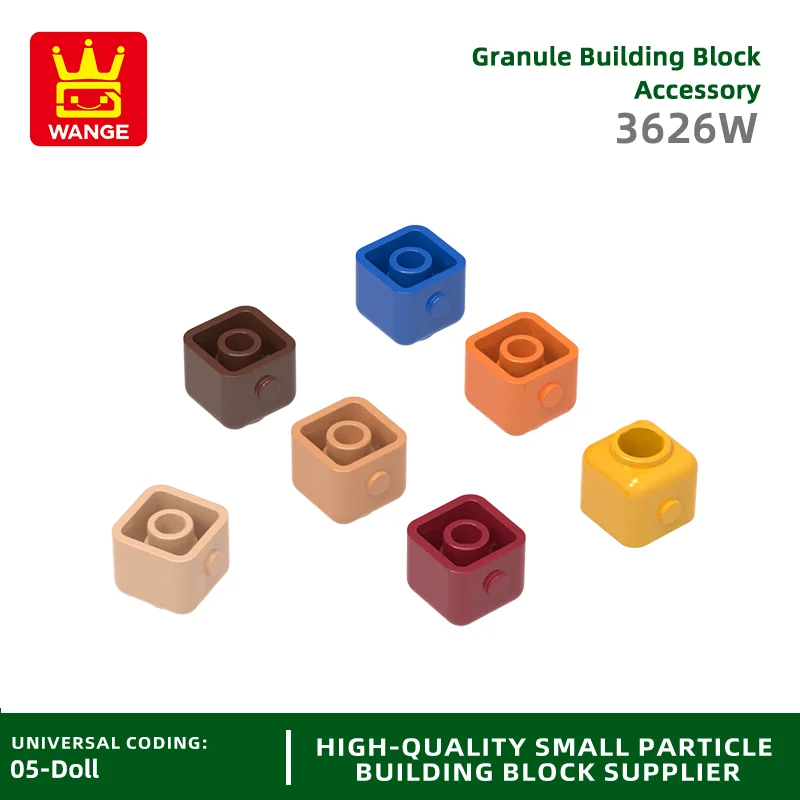 wange 3626W 100g/196 pcs Figure Head Building Block Moc Color Accessories Compatible with Brick DIY Children's Toy