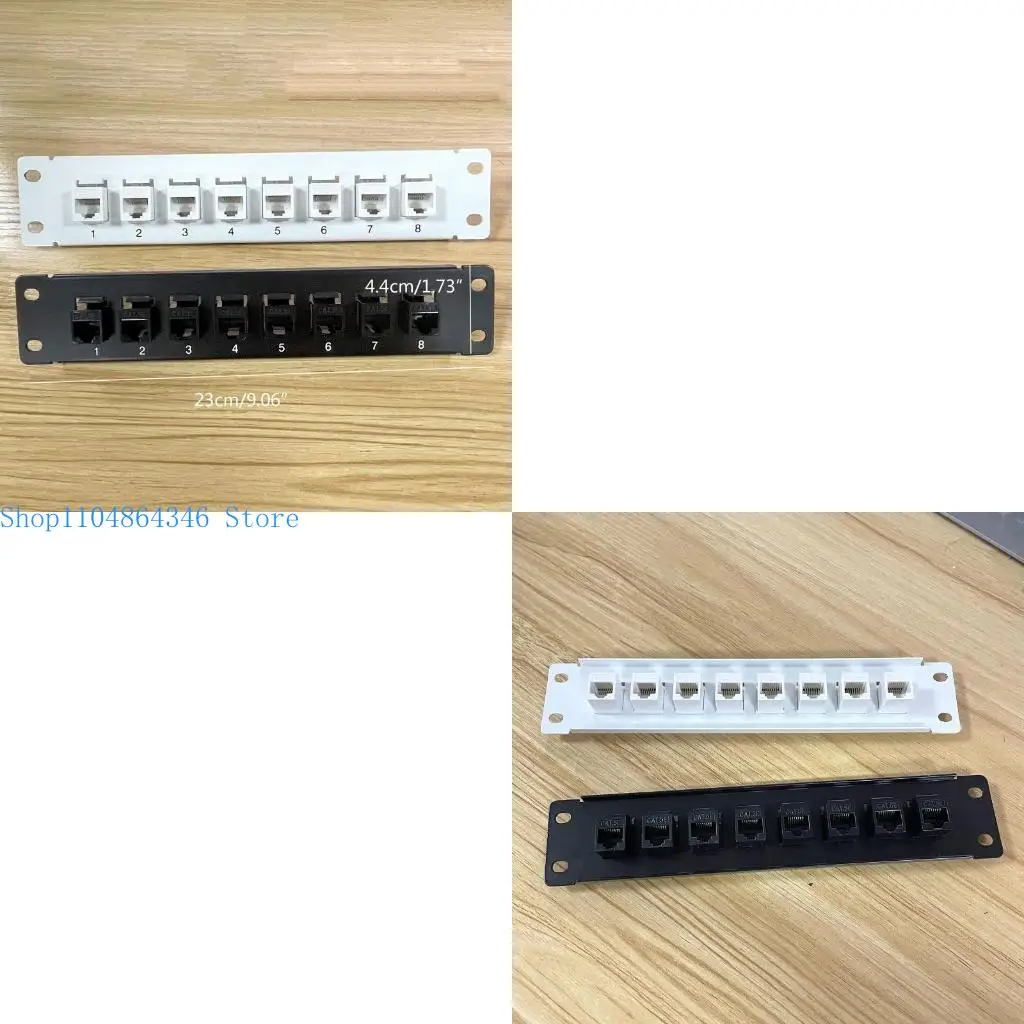 

5ASD Patch Panel 8 Port Cat5e 10g Поддержка 1U сетевой патч -панель UTP 19 -дюймовый WallMount или Strachmount Down для
