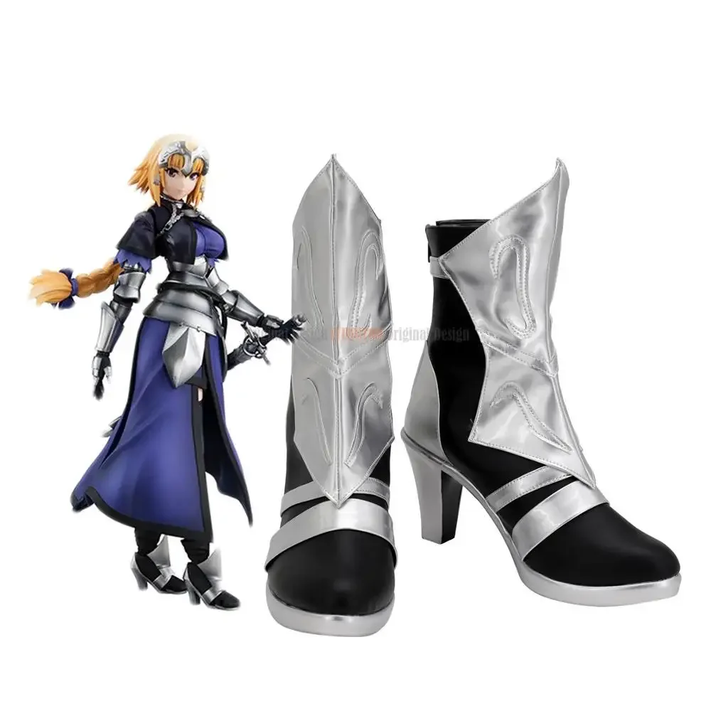 

Fate Jeanne Shoes Cosplay Fate Apocrypha Ruler Jeanne Cosplay Boots Silver Shoes Custom Made