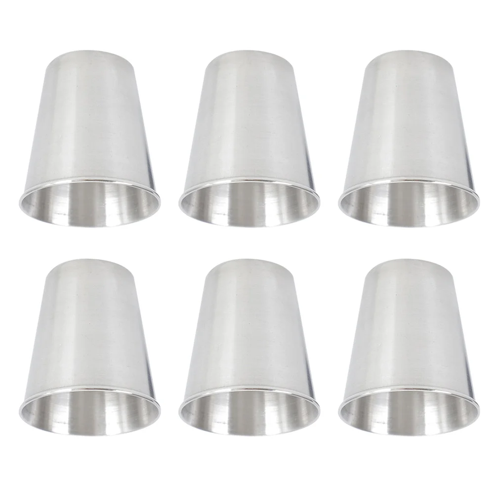 

6pcs Stainless Steel Liquor Cups Shot Tumblers For Whiskey Vodka Coffee Water Portable Barware Drinking Vessels
