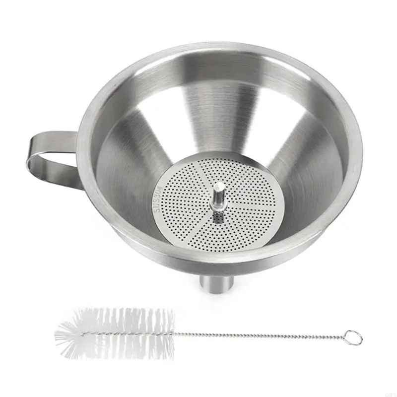 

Q6PA 3D-Printer Resin Filter Funnel 304 Stainless-Steel Removable Double Strainer UV