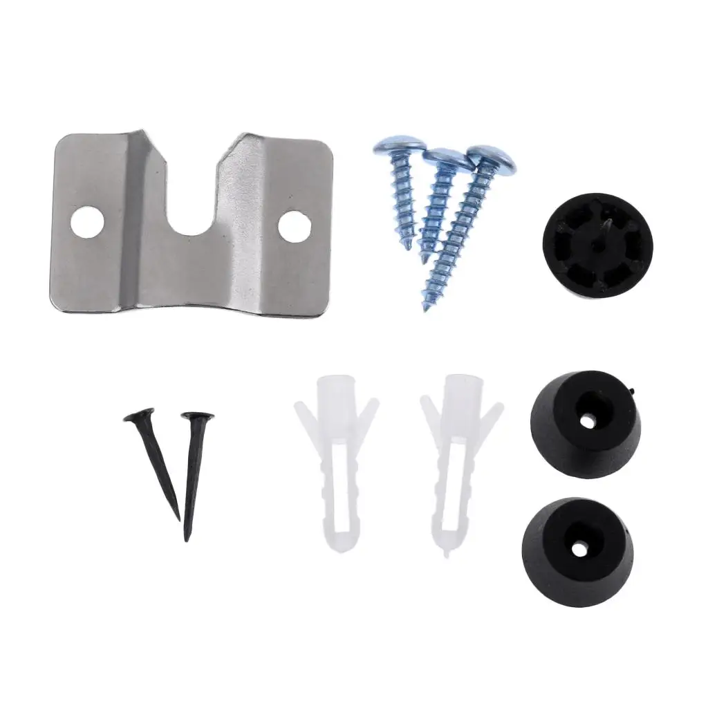 Sturdy Steel Dartboard Mounting Kit Wall Bracket Rubber Hardware Set for Safe Dart Board Installation Game Room