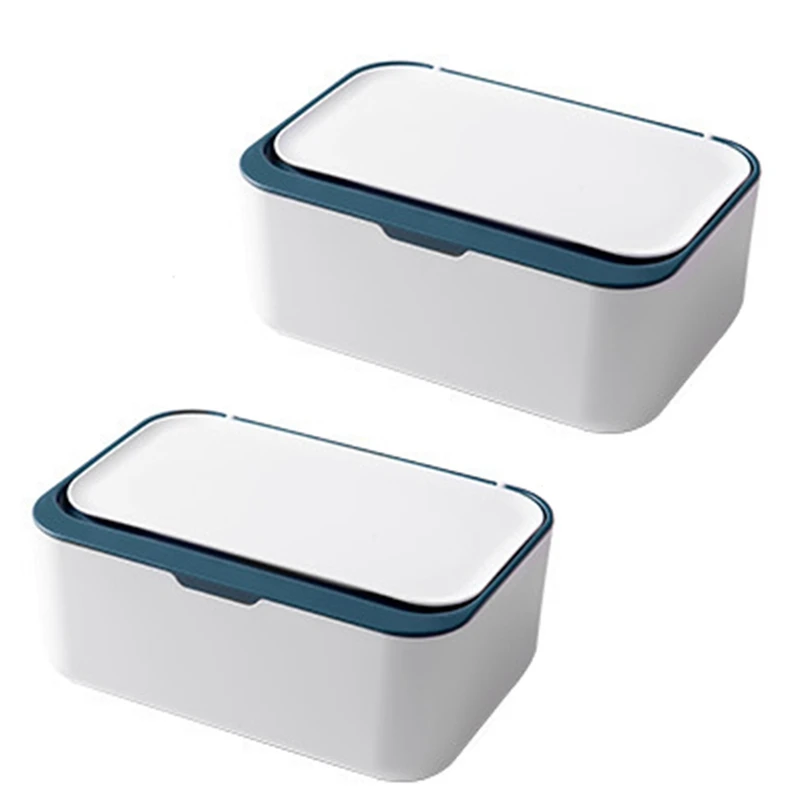 2 Pack Wipes Dispenser, Wipe Holder For Baby & Adult, Refillable Wipe Container, Keeps Wipes Fresh, Non-Slip,