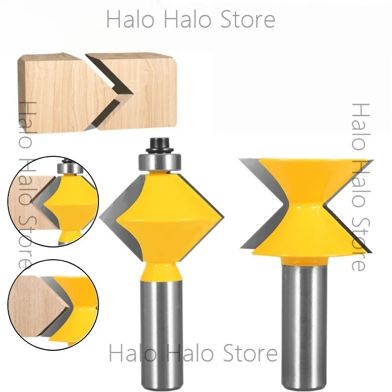 1/2 handle 8 handle woodworking milling cutter 90 ° mortise cutter slotting cutter