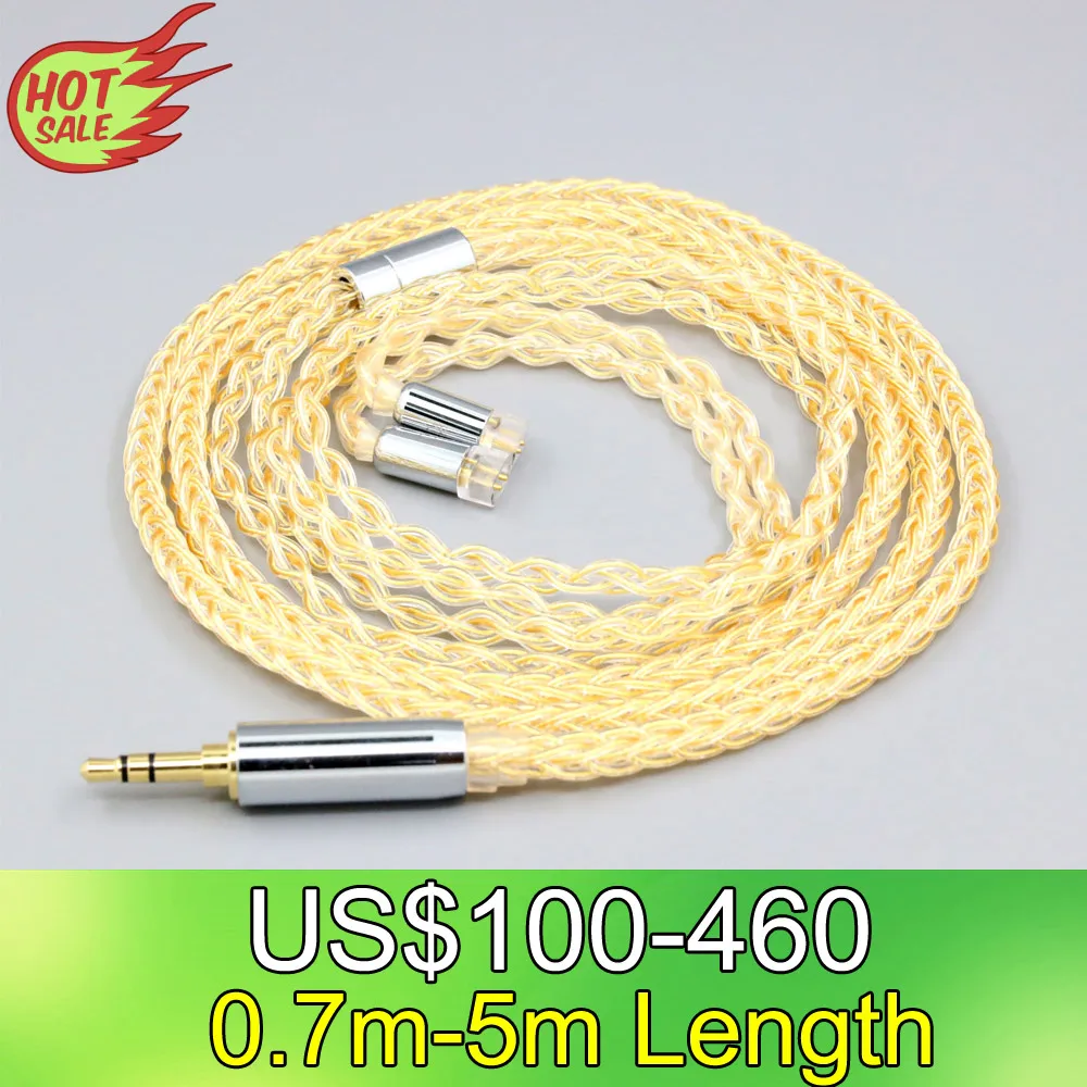 

LN008421 8 Core 99% 7n Pure Silver 24k Gold Plated Earphone Cable For UE11 UE18 pro QDC Gemini Gemini-S Anole V3-C V3-S V6-C