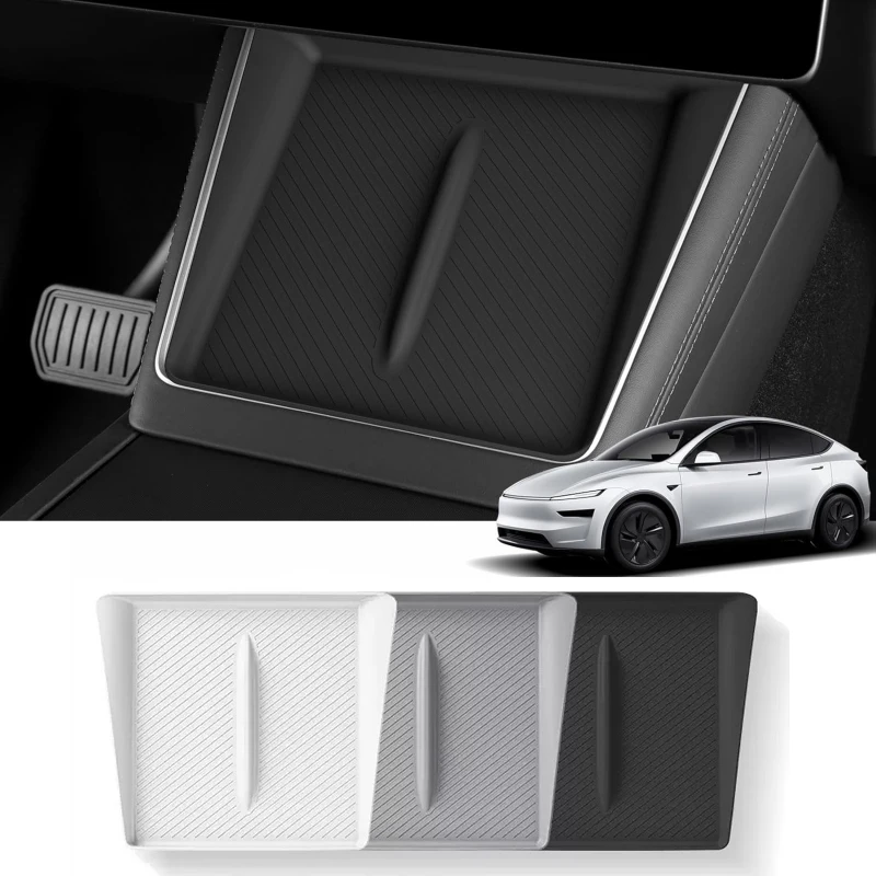 Para Tesla Model Y Juniper 2025 2026: Base de Carregamento Sem Fio de Silicone para Console Central, Carregador de Celular Protetor Antiderrapante e Acessórios