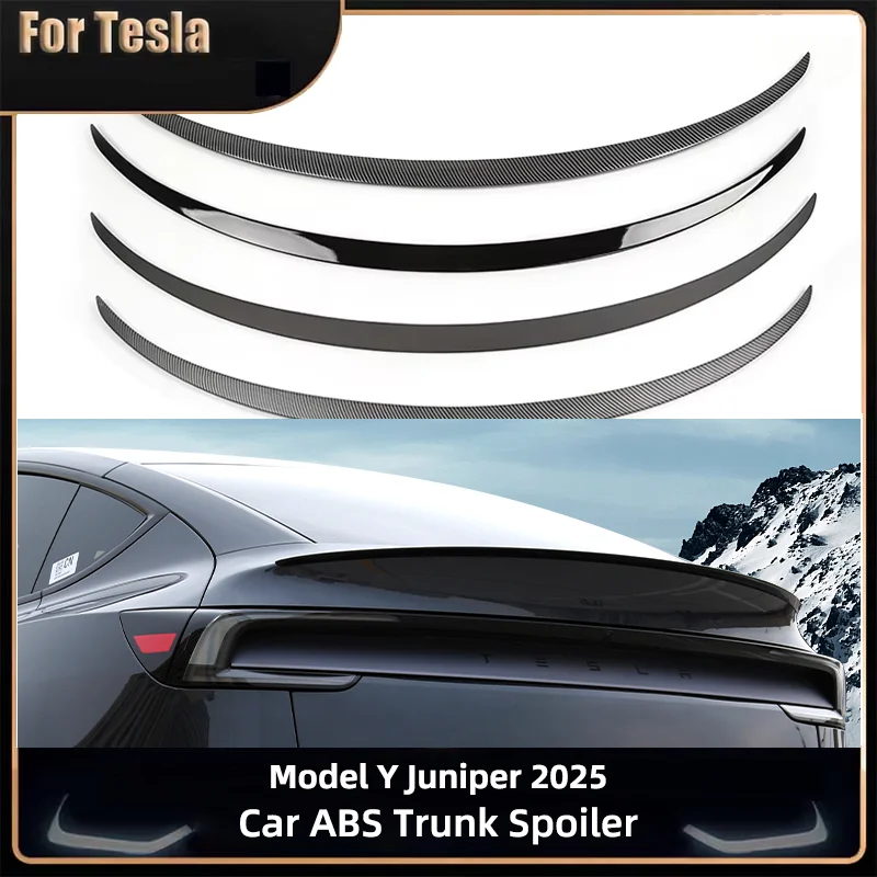 

Spoiler For Tesla Model Y Juniper 2025 Accessories ABS Rear Trunk Spoiler Wing Diffuser Car Auto Exterior Parts Modification