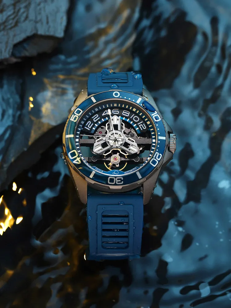Magic City Watch Store Aodu Deep Sea Hunter Series Fully Automatic Mechanical Watch Men's Watch Hollow Diving