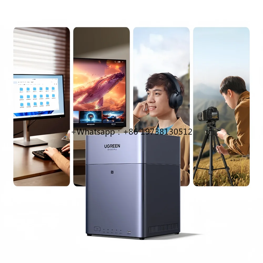 UGREEN DH4300 Plus Mini Home NAS AI Rockchip Octa Core A55-A76 8GB LPDDR4X 4 Bay SATA HDD SSD NFC RJ45 2.5GbE Networking Storage