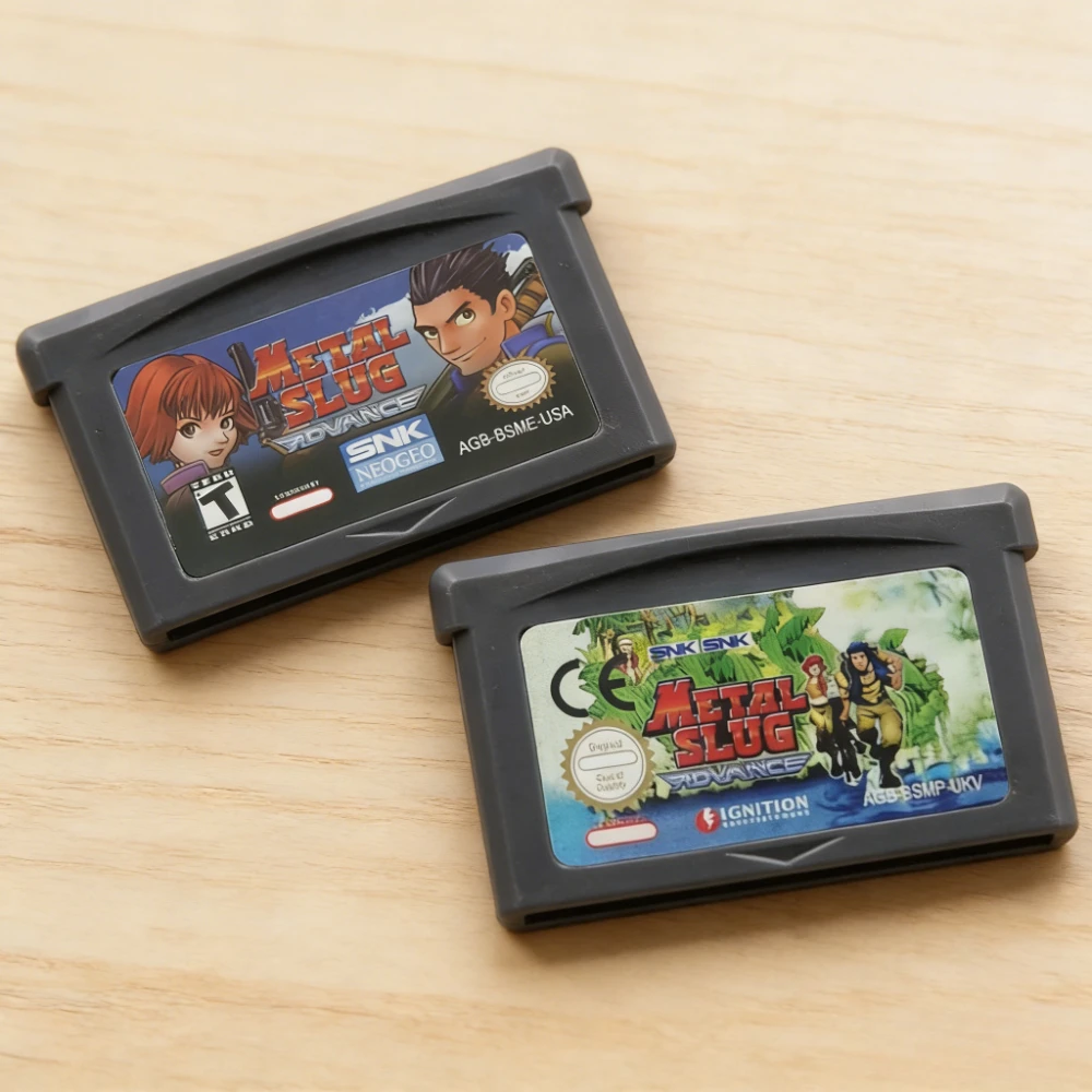 Cartucho de Videojuego Metal Slug de 32 Bits para Consola GBA, Serie de Juegos de Disparos Metal Slug Advance, Idioma USA/EUR