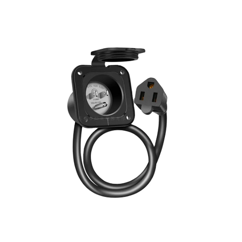 

AC Port Plug 15 A 125V AC Power Inlet Port Plug For RV Golf Cart