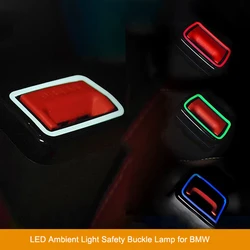 LED Ambient Light Safety Buckle Lamp for BMW 3/4/5/6GT Series X3/X4/X5/X6 G Chassis G20/G30/G05/G06/G07/G01 Interior Accessories