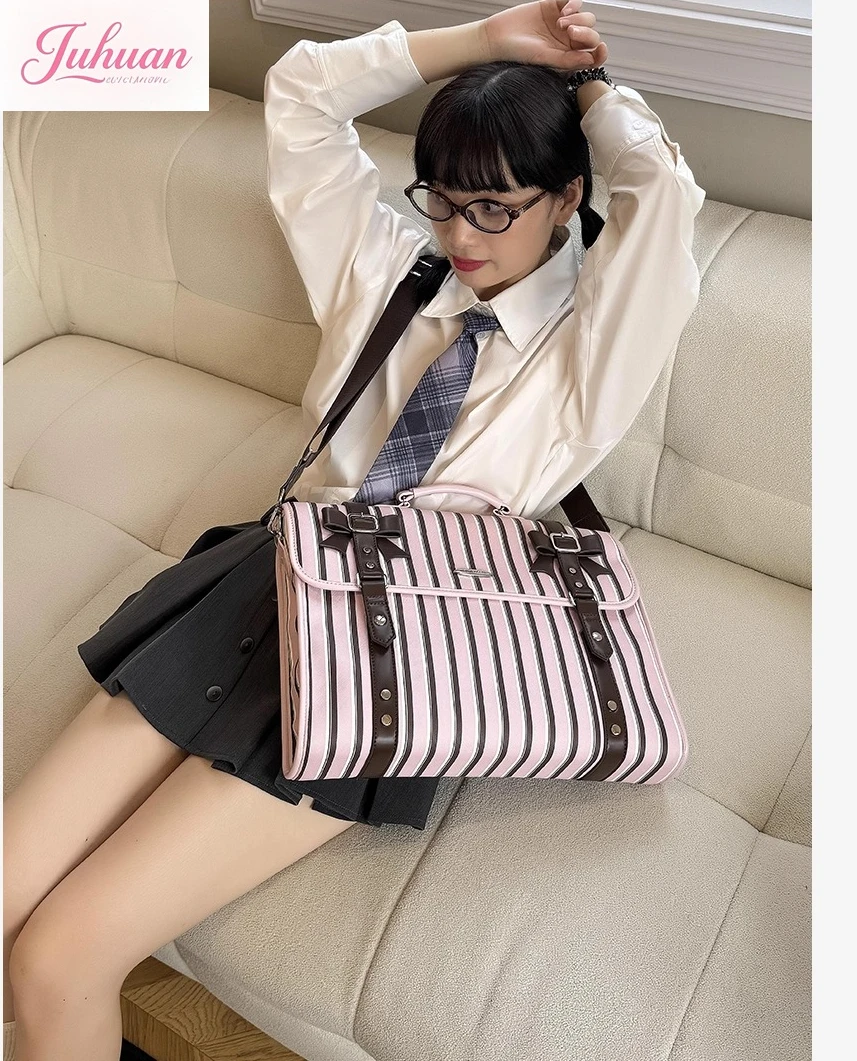 ญี่ปุ่นต้นฉบับผู้หญิงความจุขนาดใหญ่Crossbody Jkกระเป๋าเอกสารพร็อพวิทยาลัยนักเรียนสไตล์วิทยาลัยClassกระเป๋าเป้สะพายหลัง