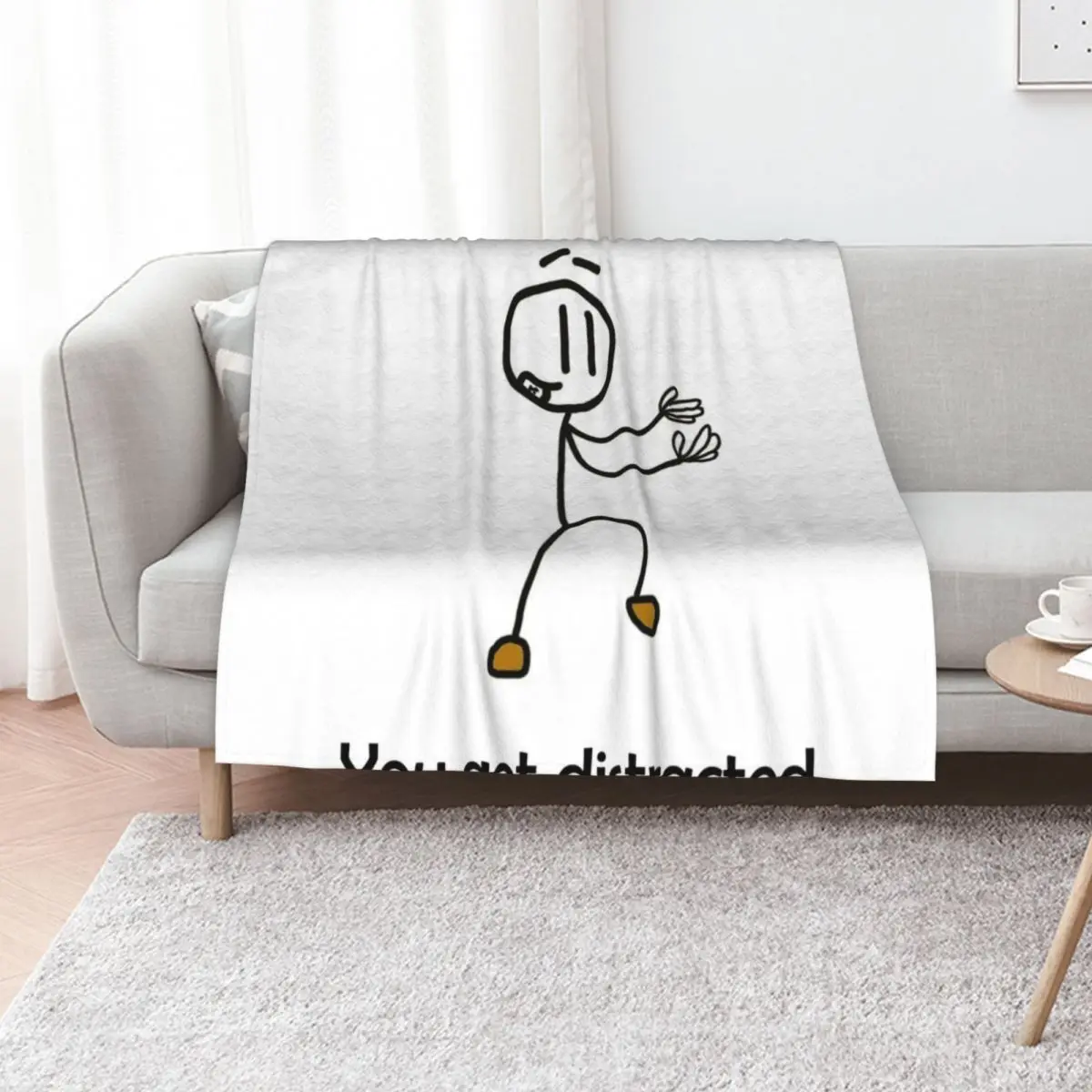 You got distracted Throw Blanket sofa bed cosplay anime Soft Plush Plaid Loose Retros Luxury Throw Blankets