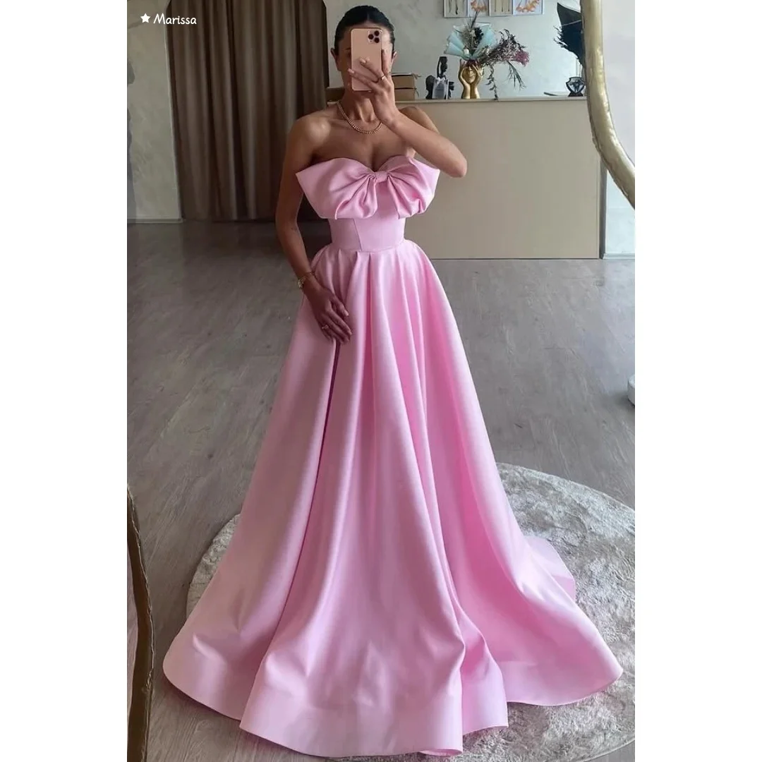 

Marissa Line A Dresses for Special Events Elegant Evening Dresses for Woman Luxury Women's Elegant Party Dress Satin Cloth Prom