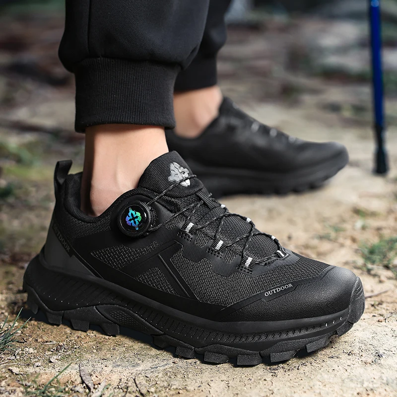 Hiking Shoes Male Waterproof Non-Slip Casual Sneakers Women Wear-Resistant Outdoor Walking Breathable Rubber Hiking Boots