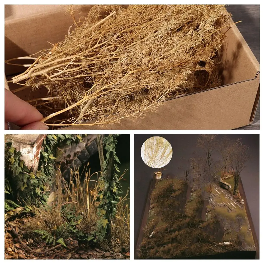 Fairy Garden Building Model Micro Landscape Material Grass Tuft Building Scene Chenopodium Spinosum Simulation Trunk