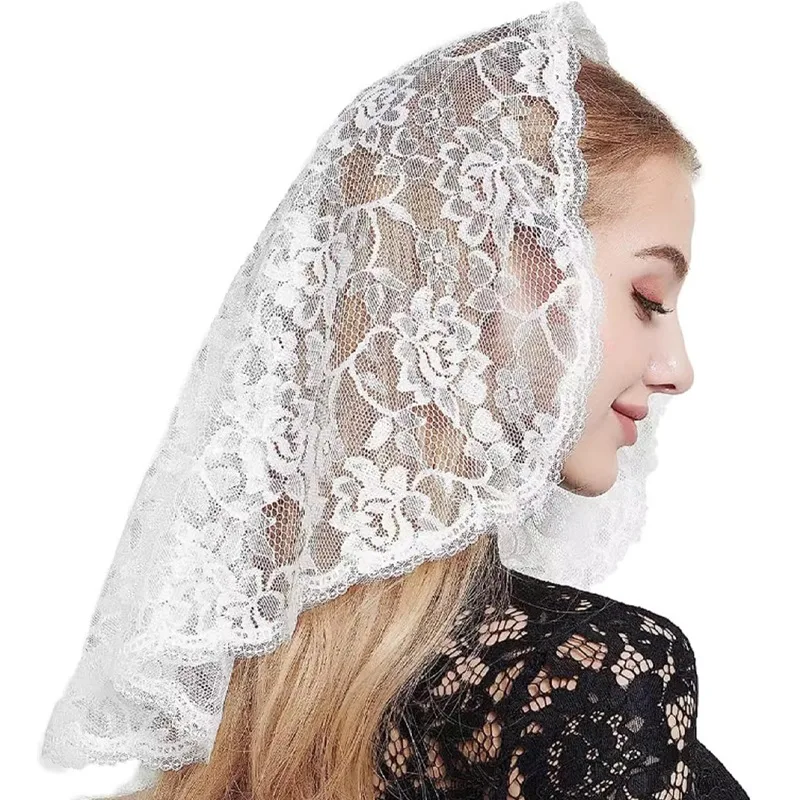 

Lace Mantilla Church Veils For Women Traditional Spanish Latin Mass Head Covering Catholic Veil Bridal Veils Wedding Headdress