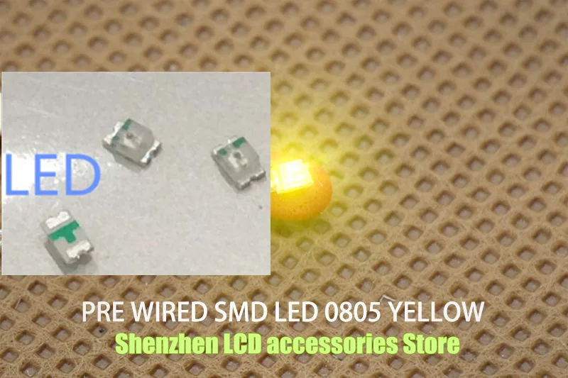 2000 ชิ้น/ล็อตสำหรับ 100% SMD 0805 led LEDs 0805 ไฟ Led สีเหลือง 0805 สีเหลือง, สีเหลือง SMDs สีเหลือง Giallo Geel Jaune