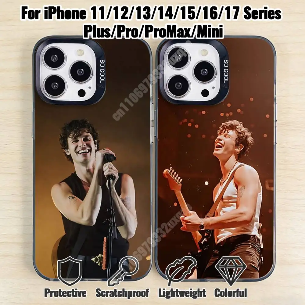 

S-Shawn Mendes-S Wonder Phone Case for iPhone 17 16 15 14 13 12 11 Pro Plus Max Mini X XS Silicone Hard Cover
