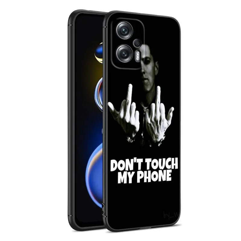 Rapper Eminem Black Silicone Phone Case For Xiaomi POCO X3 X4 NFC F5 M3 M4 M6 X5 X6 Pro F3 F4 GT 5G C55 C65 M5