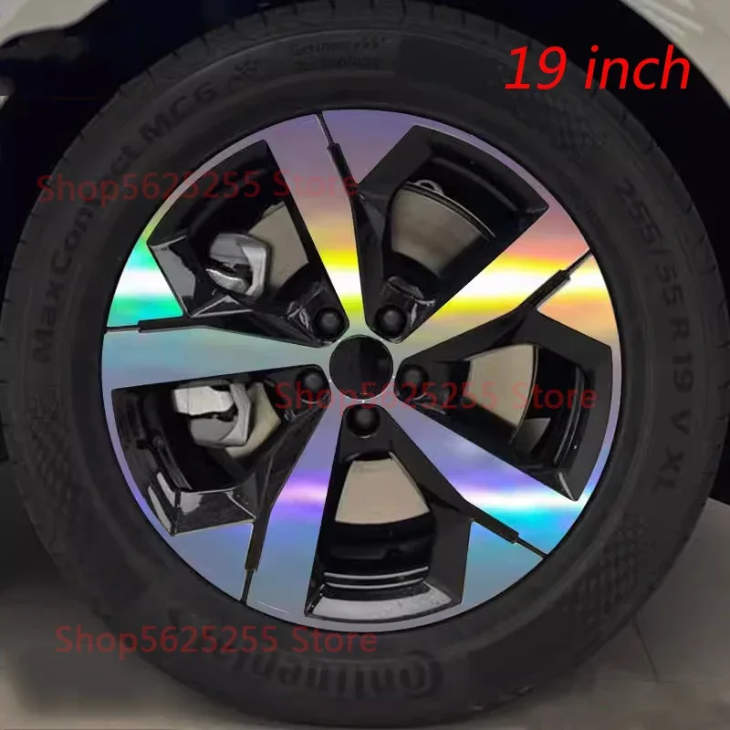 

For ZEEKR 001 Car Wheel Hub Stickers Cool Laser Colorful Wheel Stickers Special Car Exterior Decoration Modification Supplies