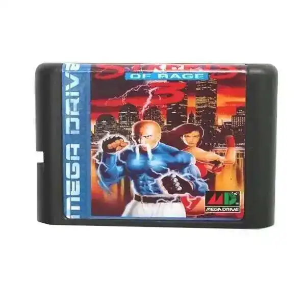 بطاقة ألعاب Sega MD - Streets Of Rage 3 III NTSC-USA لنظام لعبة Sega MD 16 بت