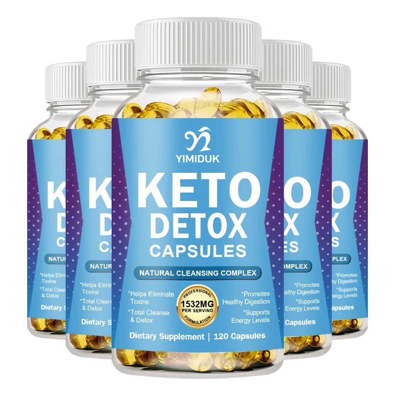 Keto Detox Capsule Fat Burner Energy & Focus Weight Management Helps Metabolism Ketone Support Slimming Tool for Men & Women