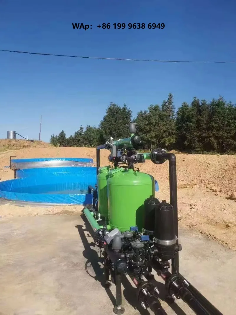 Drip Irrigation System High-Standard Farmland Industrial Filtration Laminated Sand Filters 40000L/Hour 220V/380V/110V 1 Year