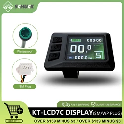 Ebike KT LCD7 Color Display 36V/48V LCD7C Display with SM/WP Plug for Electric Bicycle Conversion Kit