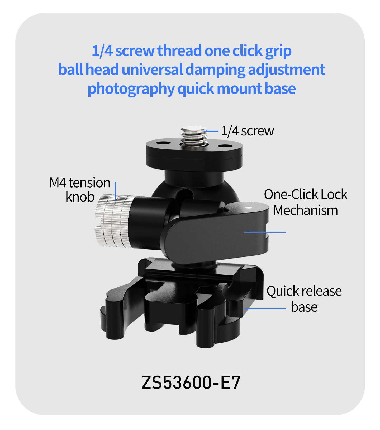 17MM Kugelkopf Action Kamera Schnellverschluss Schnalle Basis für GoPro Insta360 DJI Osmo Tasche Magnetische Motorrad Halterung – Detail 31