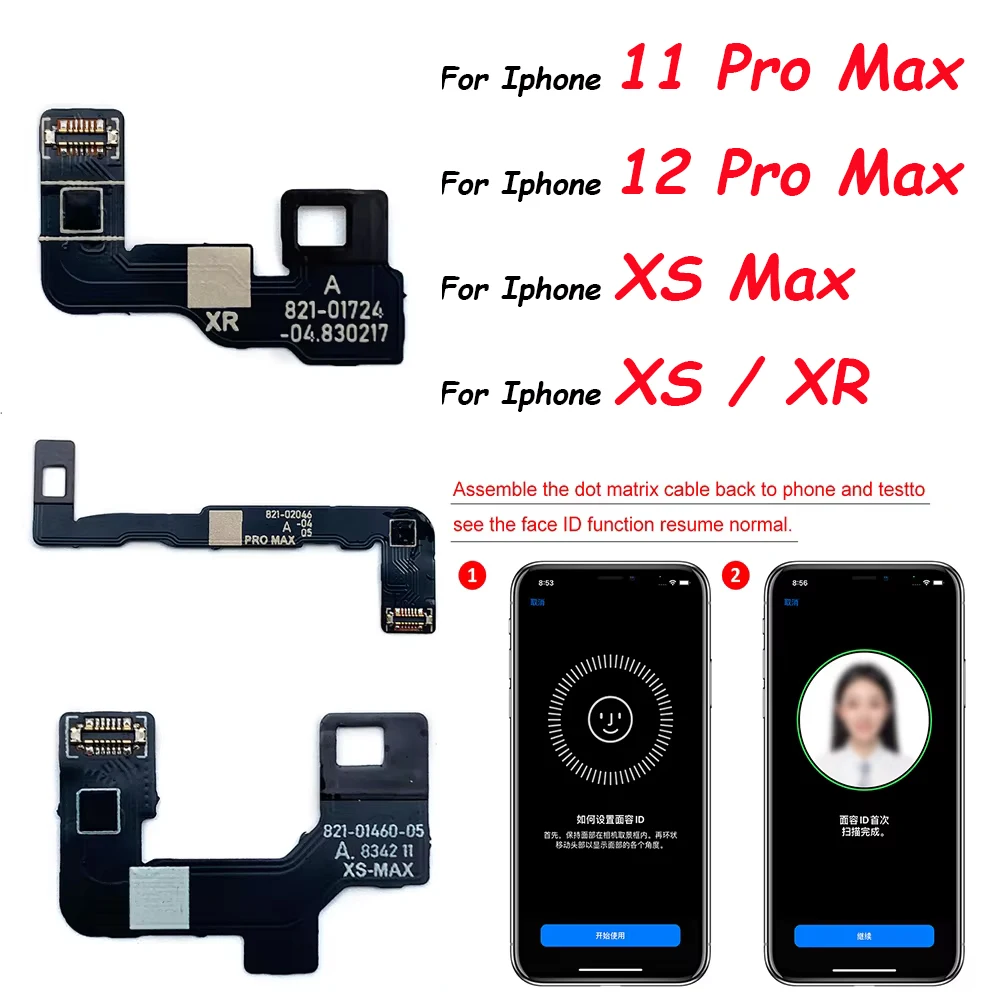 New Dot Matrix Repair Cable For IPhone 11 12 Pro X XR XS Dot Projector Read Write Dot Matrix Face ID Repair Flex