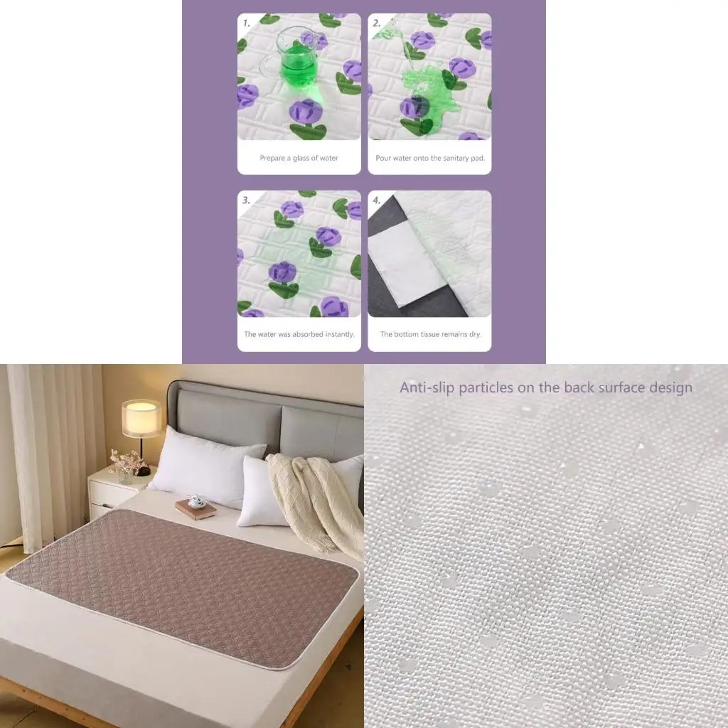  Ecological Cotton Underpad for Aging Caring Women Menstrual Cycles Waterproofs Backing Machine Washable Home Accessory