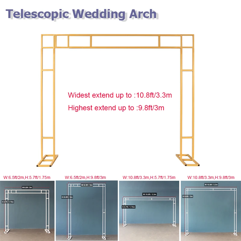 

Wedding Decoration Telescopic Backdrop Arch Upgrade Stable Flexible Retractable Freely Adjustable Arch Flower Stand Home Decor