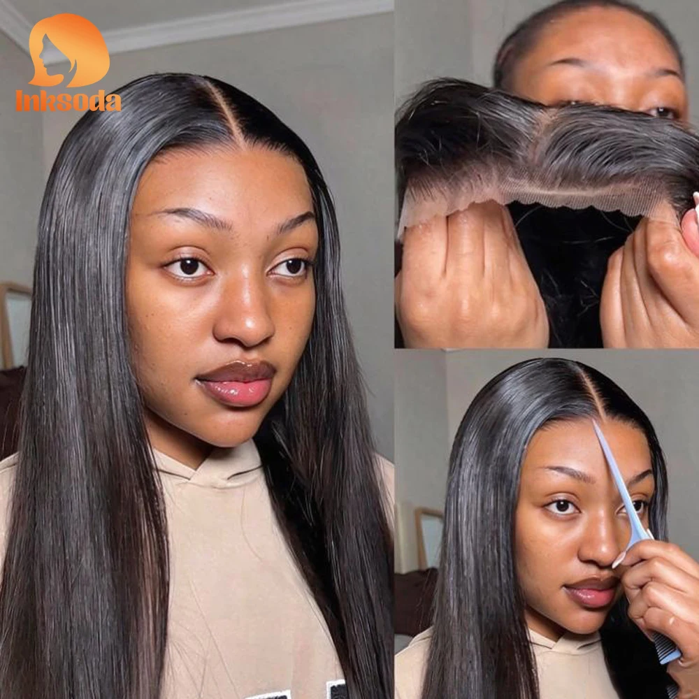 Straight 4x4 5x5 Ready To Wear Glueless Wigs 13X4 13X6 HD Transparent Lace Frontal Wig Pre Cut Lace Front Human Hair Wigs Pre Plucked Lace Closure Wig