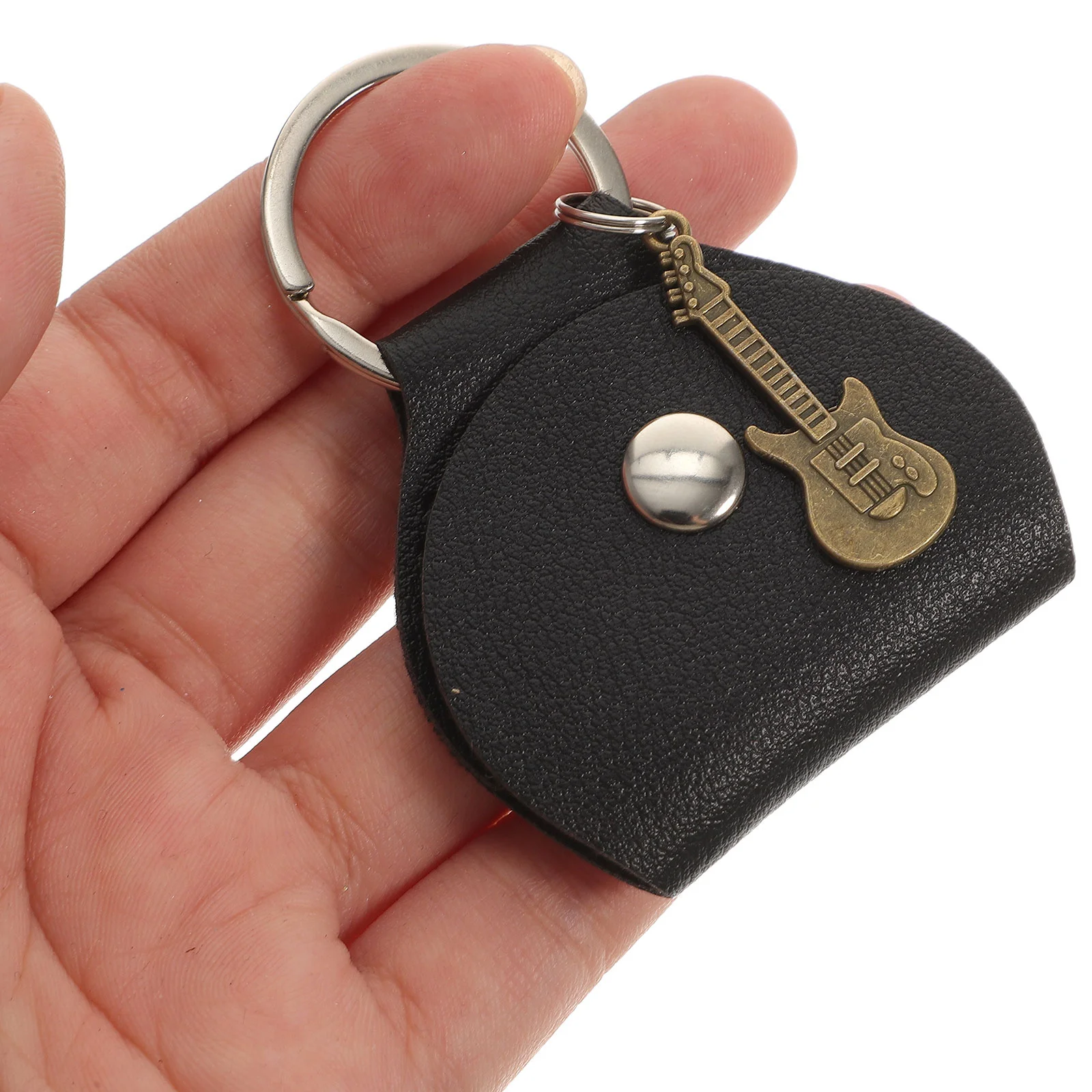 2 قطعة حامل اختيار الجيتار PU المفاتيح المحمولة اختيار حقيبة التخزين المنظم للسفر والاستخدام اليومي أشياء الغيتار #4