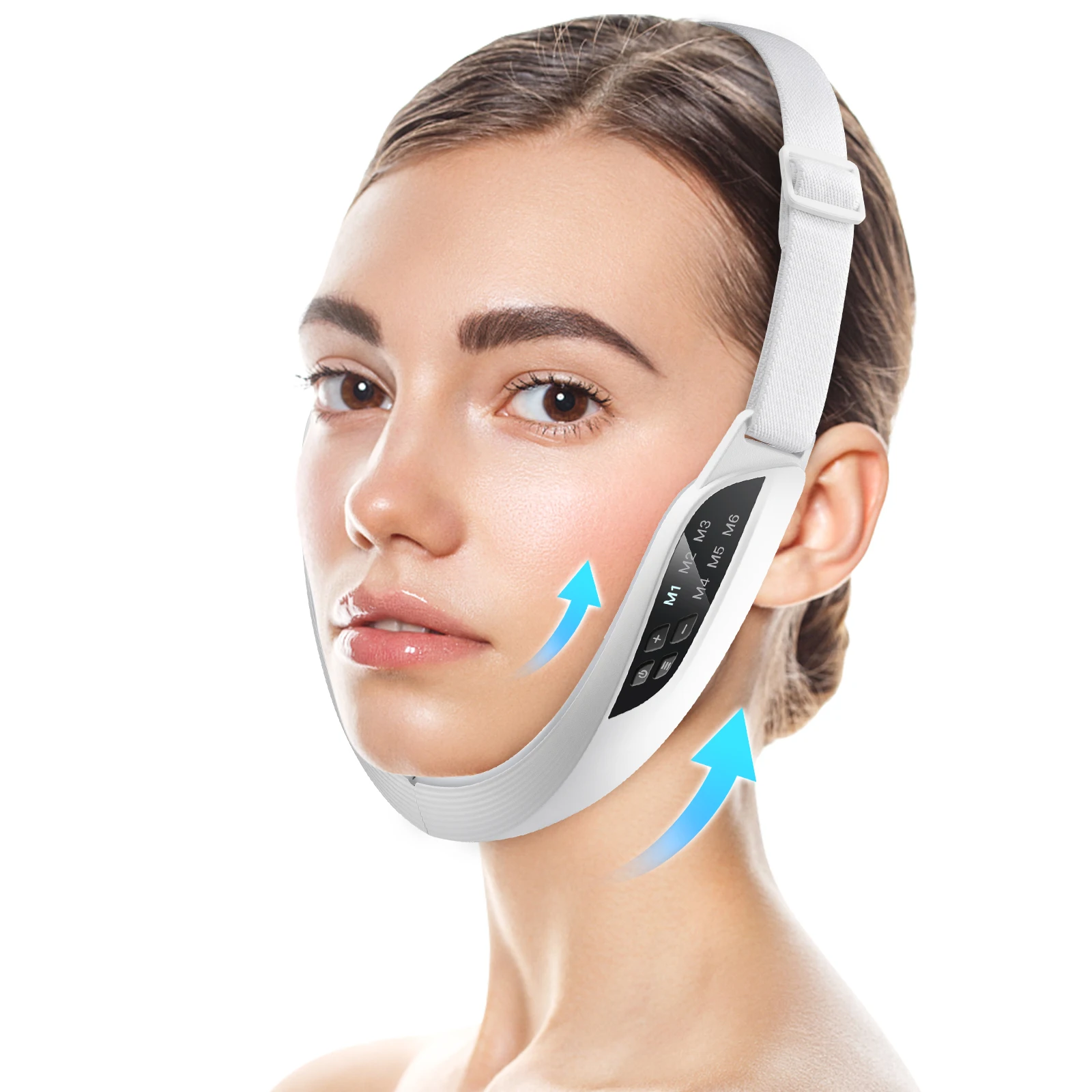 Electric V-Line Face Lifting Belt Double Chin Remover EMS V Face Beauty Device Vibration Vibration Chin-Up Massager Lifter