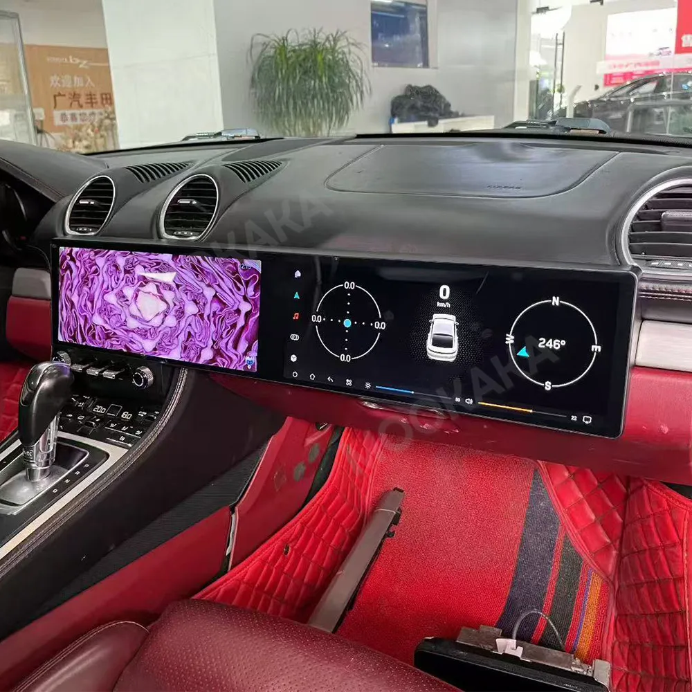 Dual 12.3 Inch Android Car Multimedia Player For Porsche 718 Boxster 2016~2023 Car Radio Stereo GPS CarPlay Auto Head Unit