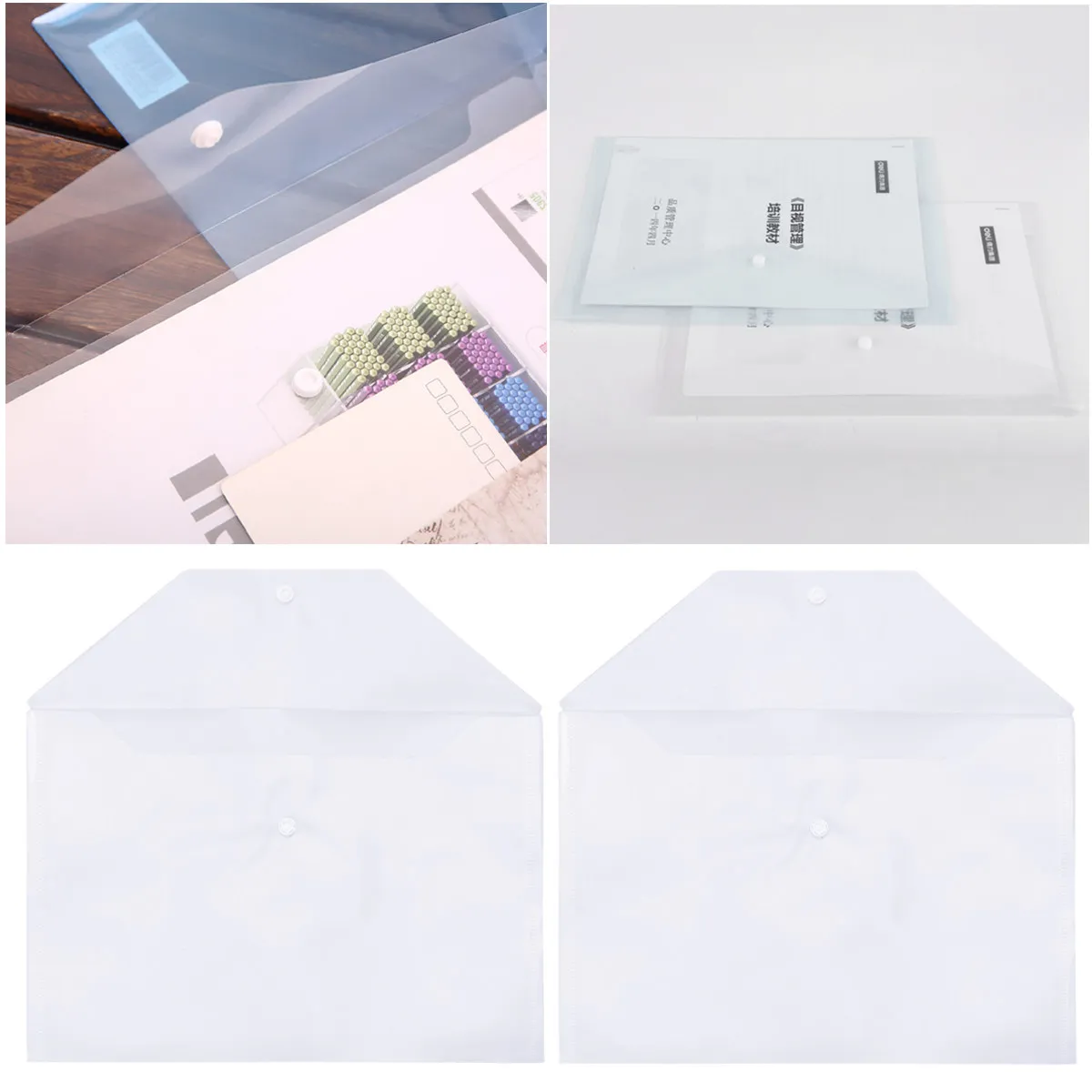 

20 шт. папок для документов формата А4, устойчивых к разрывам и водонепроницаемых, с дизайном конверта, для хранения документов