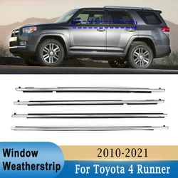 4Pcs Car Front Rear Window Weatherstrip Glass Outer Seal Belt Trim Sealing Rubber Strips for Toyota 4 Runner 2010-2021