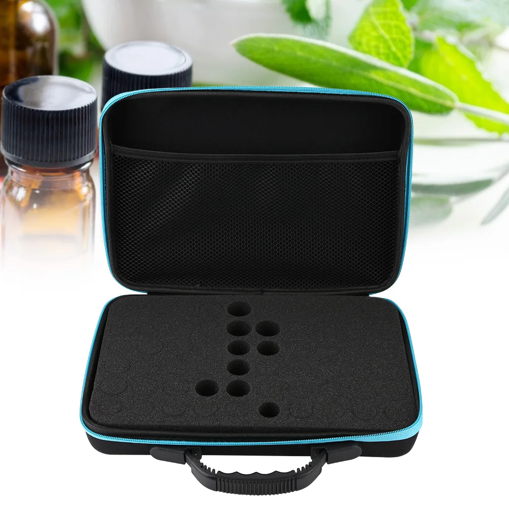 Hartschalen-Aufbewahrungsorganisator für den Außenbereich, Tragetasche für ätherische Öle, Hartschalenetui, 60 Flaschen, geeignet für Flaschen, 5 ml, 15 ml