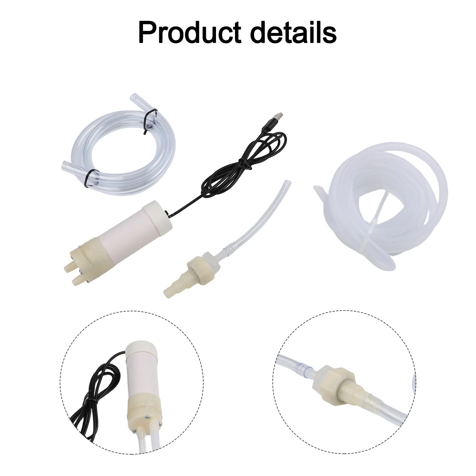 USB Powered Water Pump 4L/min Self-priming Low Power For Aquarium Hydroponic-Fountain Circulation System With Tube