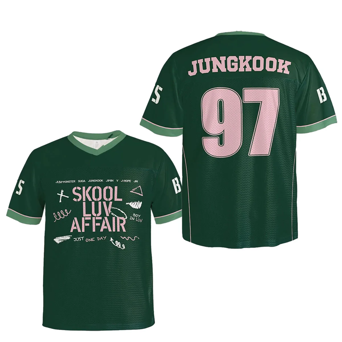 Camiseta Oversize Estampada Skool Luv Affair Inspirada en Kpop, Top de Concierto Estilo Streetwear Millennium, Combinación Familiar